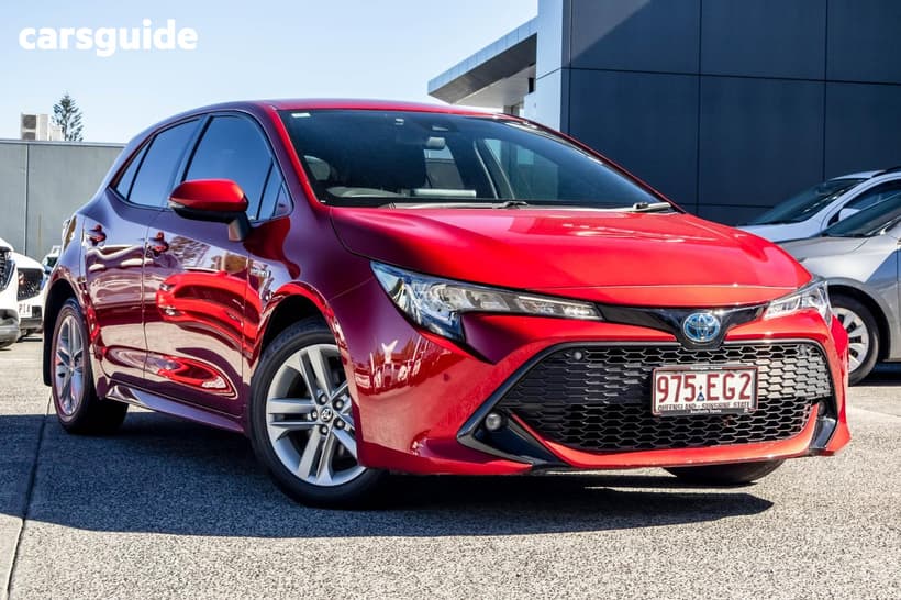 Red 2022 Toyota Corolla Hatchback Sx Hybrid