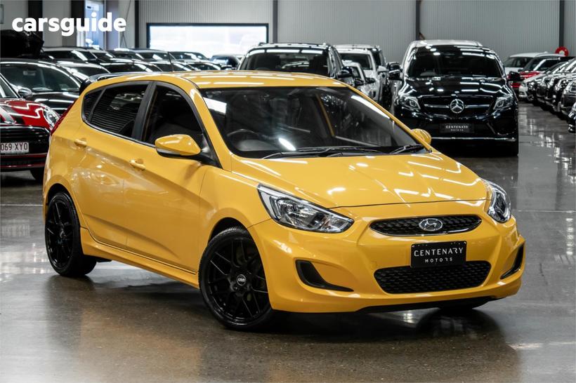 Yellow 2018 Hyundai Accent Hatchback Sport