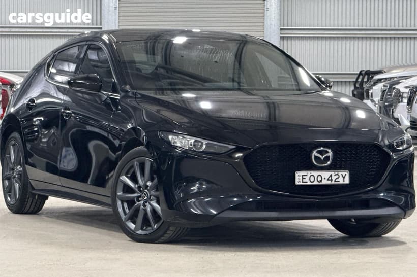 Black 2021 Mazda 3 Hatchback G20 Touring