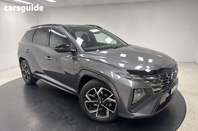 Beige 2024 Hyundai Tucson Wagon Premium N Line Hybrid (Awd)