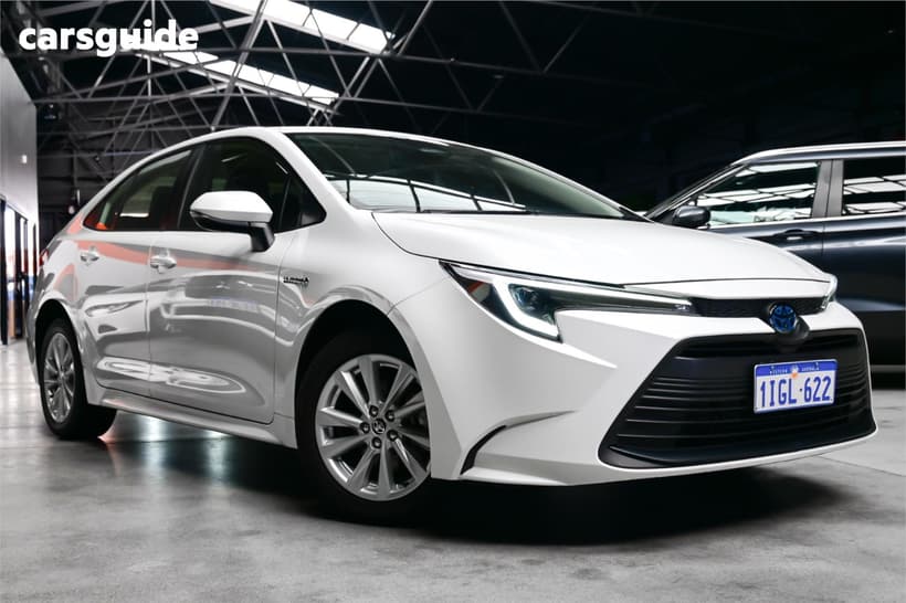 White 2024 Toyota Corolla Sedan Ascent Sport Hybrid