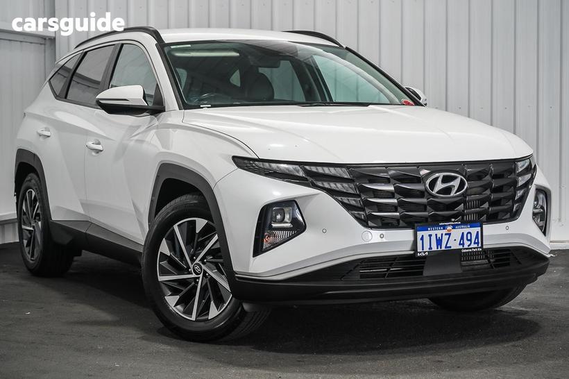 White 2021 Hyundai Tucson Wagon Elite (Awd)