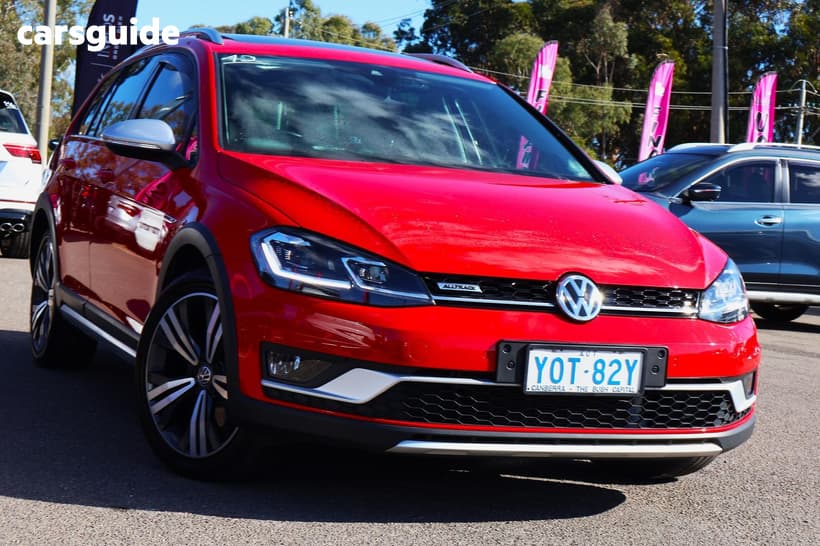 Red 2020 Volkswagen Golf Wagon Alltrack 132 Tsi Premium