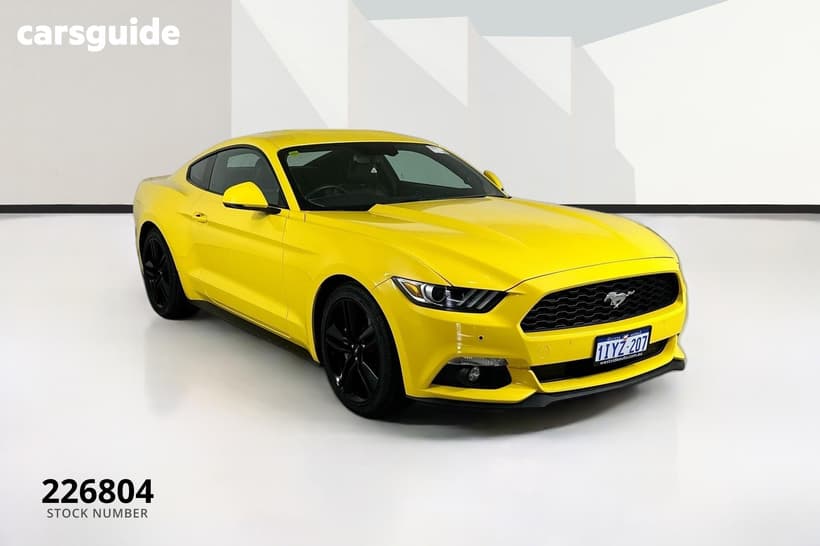 Yellow 2017 Ford Mustang Coupe Fastback 2.3 Gtdi