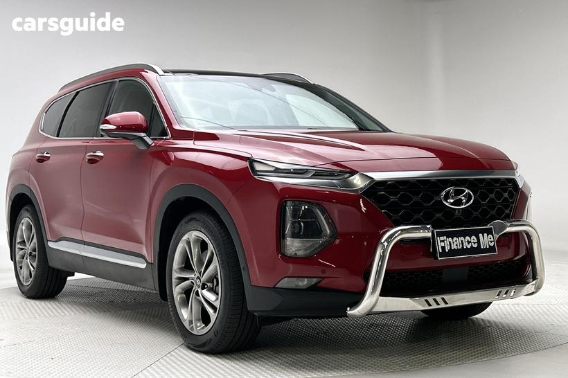 Red 2018 Hyundai Santa FE Wagon Highlander Crdi Satin Awd