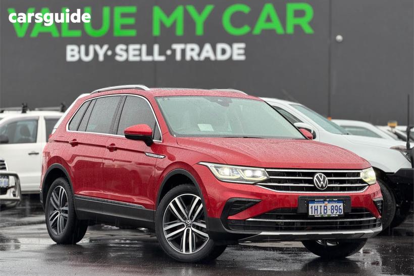 Red 2021 Volkswagen Tiguan Wagon 162 Tsi Elegance