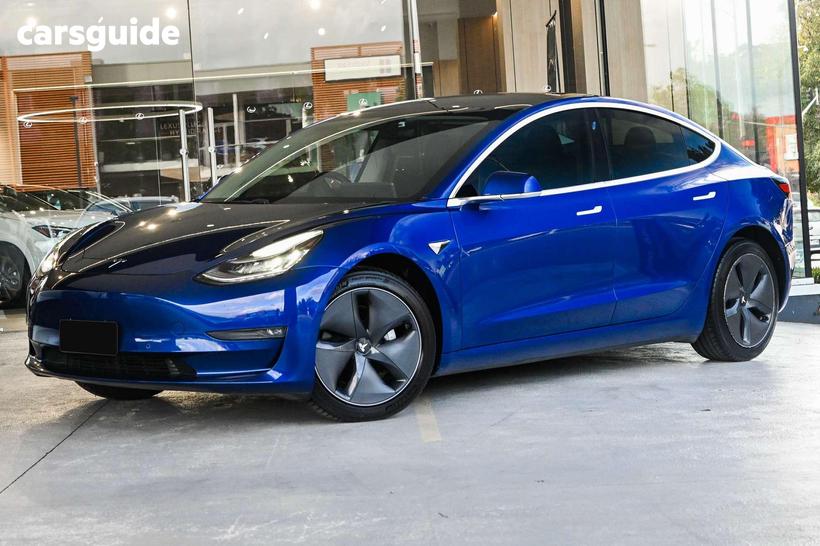 Blue 2020 Tesla Model 3 Sedan Long Range Awd