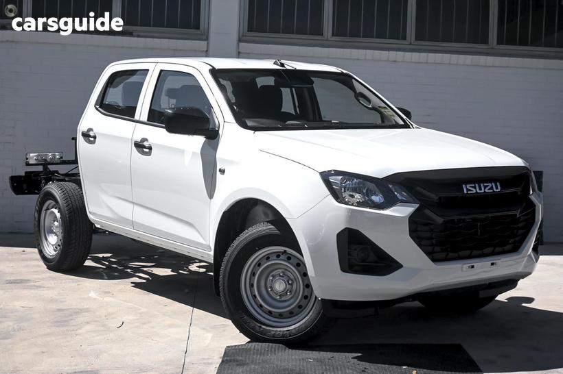 White 2026 Isuzu D-MAX Crew Cab Chassis Sx (4X4)