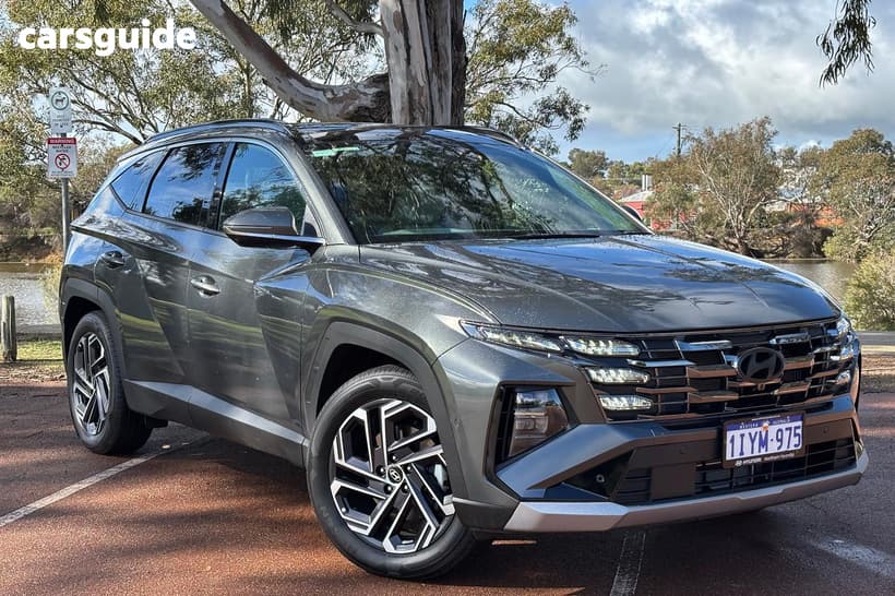Grey 2025 Hyundai Tucson Wagon Premium Hybrid (Awd)