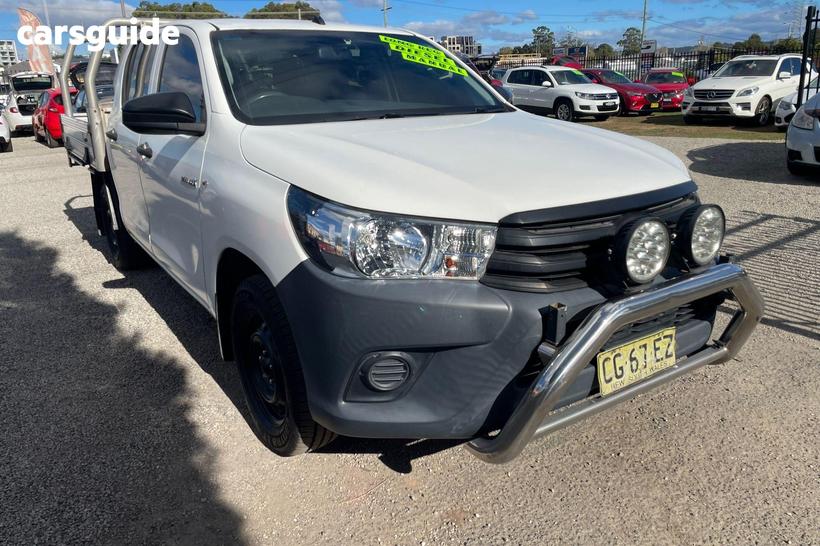 White 2016 Toyota Hilux Ute Tray WORKMATE