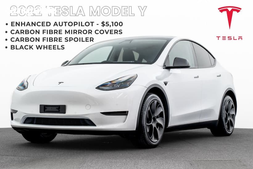 White 2022 Tesla Model Y Wagon Rear-Wheel Drive