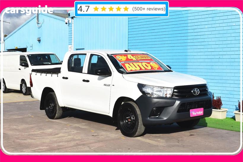White 2019 Toyota Hilux Double Cab Pick Up Workmate