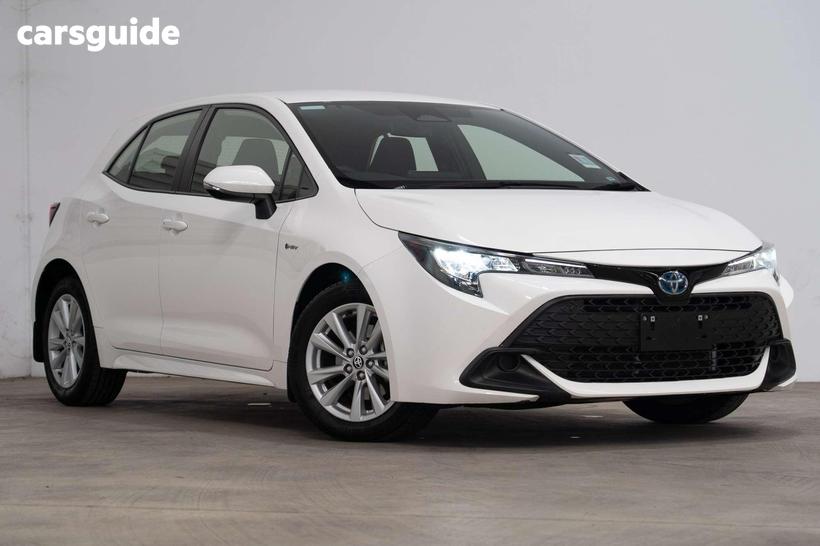 White 2024 Toyota Corolla Hatchback Ascent Sport Hybrid