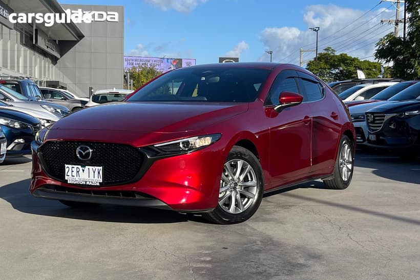 Red 2024 Mazda 3 Hatchback G20 Pure