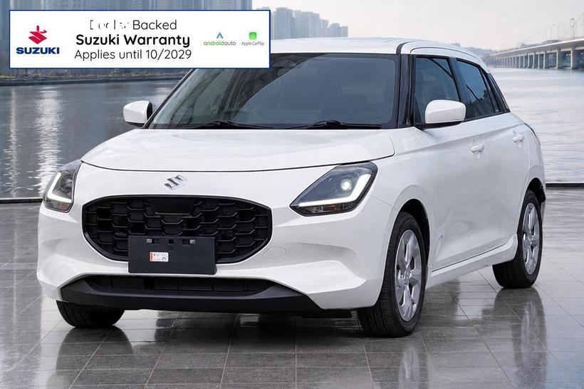 White 2024 Suzuki Swift Hatchback Hybrid Plus