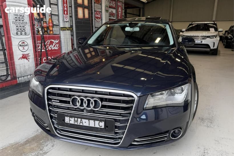 Blue 2013 Audi A8 Sedan L 4.2 Tdi Quattro