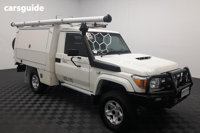 White 2021 Toyota Landcruiser Cab Chassis Gxl