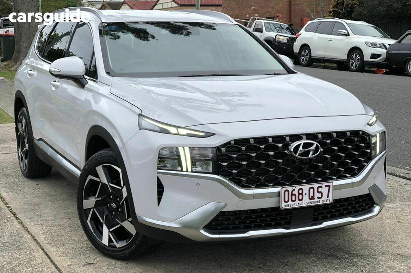 White 2022 Hyundai Santa FE Wagon Elite Crdi (Awd)