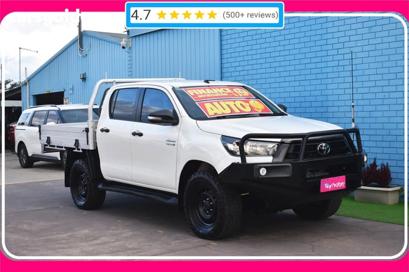 White 2020 Toyota Hilux Double Cab Chassis Sr (4X4)