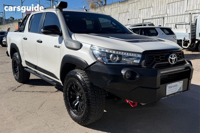 White 2018 Toyota Hilux Dual Cab Utility Rugged X (4X4)