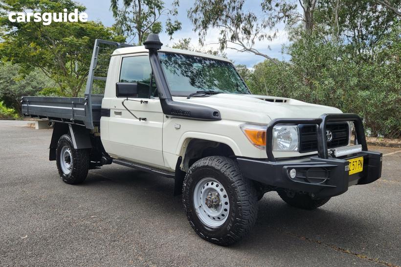White 2020 Toyota Landcruiser Cab Chassis Workmate