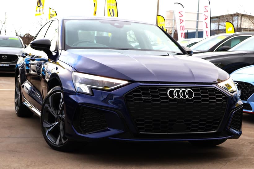 Blue 2023 Audi A3 Sedan 40 Tfsi Quattro