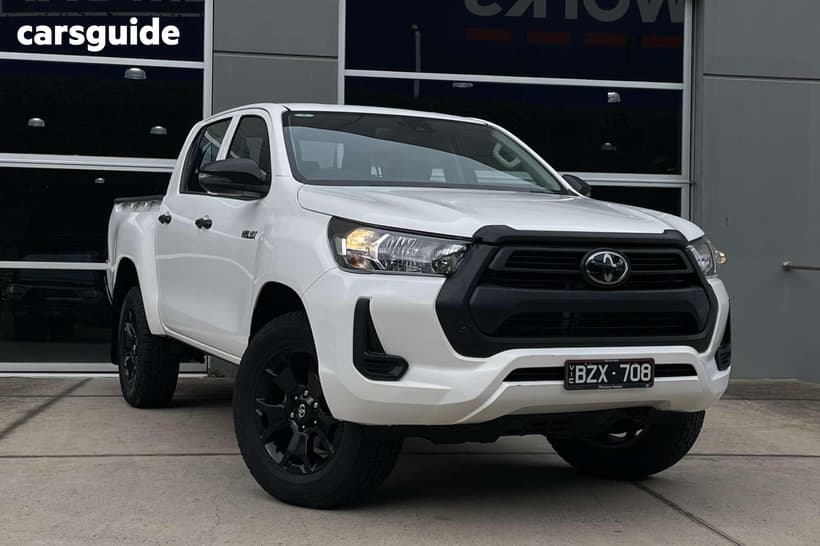 White 2022 Toyota Hilux Double Cab Pick Up Workmate (4X4)