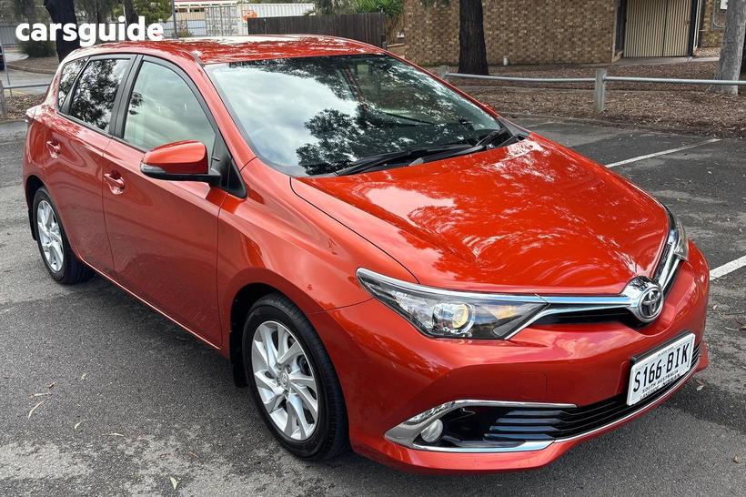 Orange 2015 Toyota Corolla Hatchback Ascent Sport