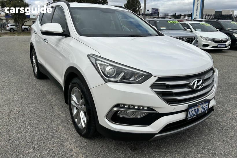 White 2016 Hyundai Santa FE SUV ELITE CRDI (4X4)