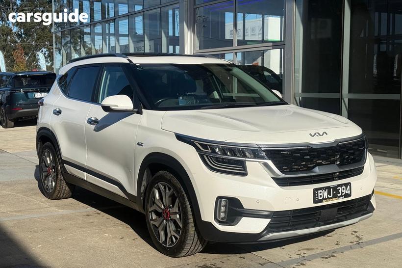 White 2022 Kia Seltos Wagon Gt Line (Awd)