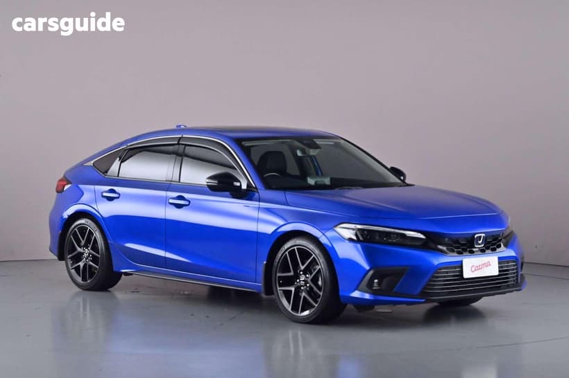Blue 2024 Honda Civic Hatchback E:Hev Lx