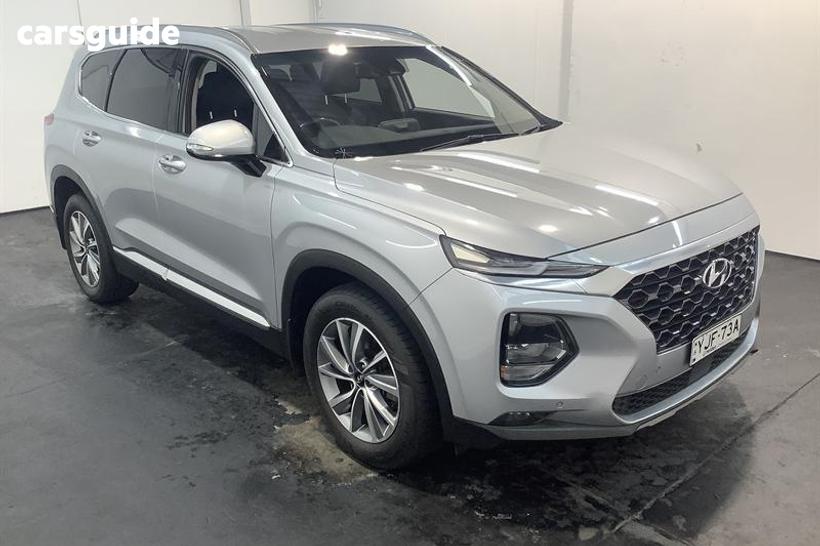Silver 2019 Hyundai Santa FE Wagon Elite Crdi (Awd)