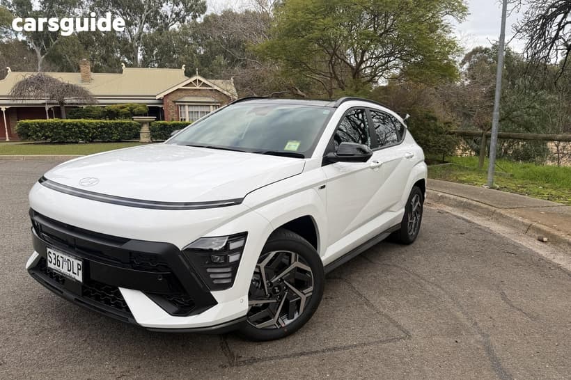 White 2026 Hyundai Kona Wagon Hybrid Premium N Line