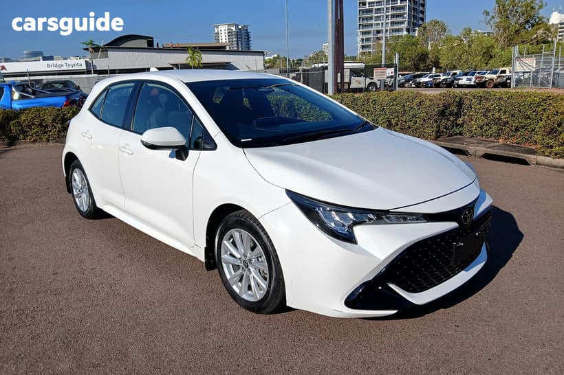 White 2024 Toyota Corolla Hatchback Ascent Sport