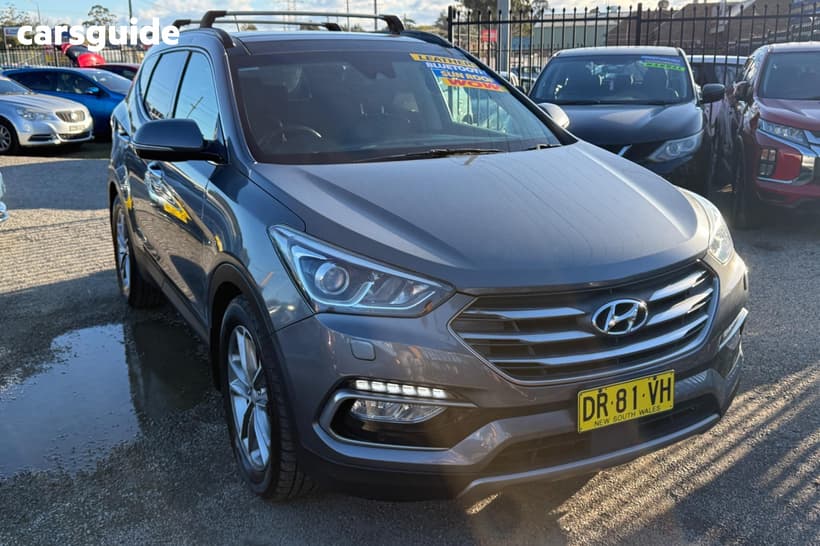 Grey 2016 Hyundai Santa FE Wagon Highlander Crdi (4X4)