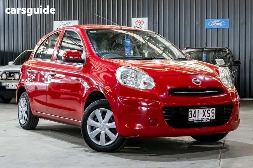 Red 2011 Nissan Micra Hatchback St