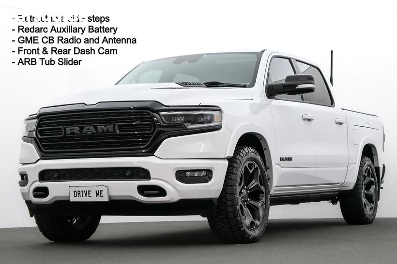 White 2022 RAM 1500 Crew Cab Utility Limited Rambox (Hybrid)
