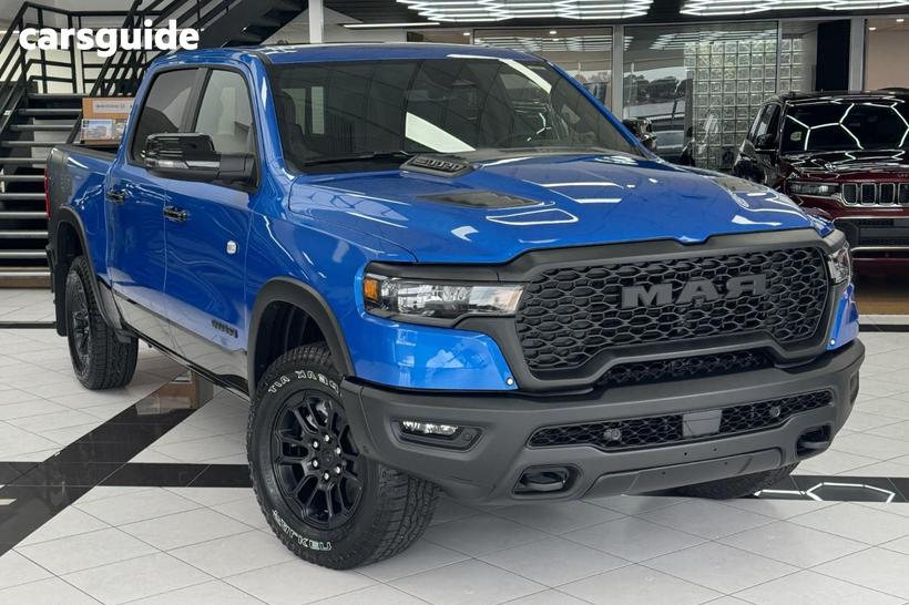 Blue 2025 RAM 1500 Crew Cab Utility Rebel Hurricane