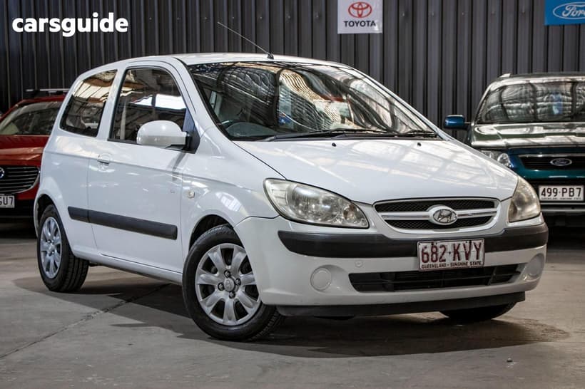 White 2008 Hyundai Getz Hatchback Sx