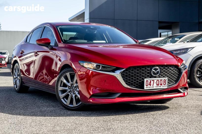 Red 2019 Mazda 3 Sedan G20 Evolve