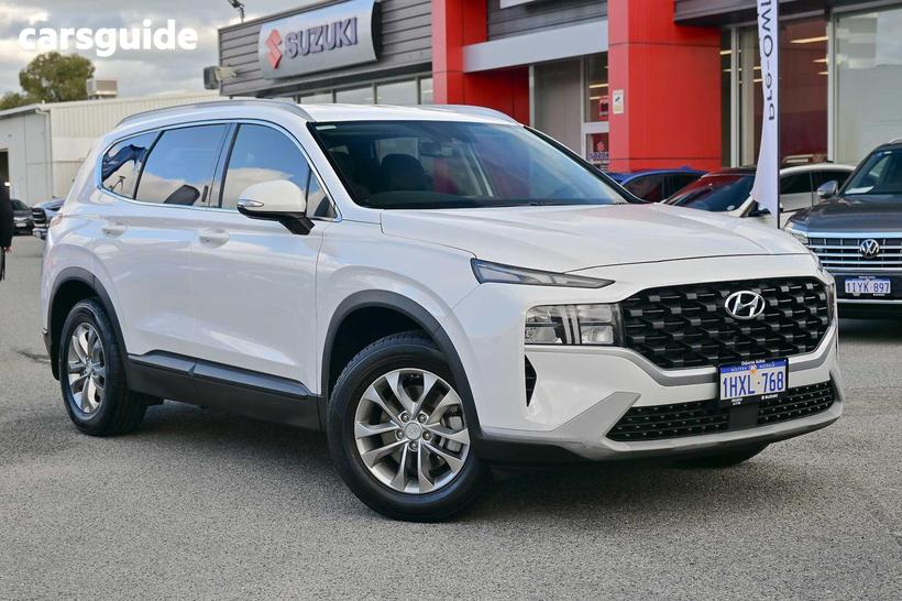 White 2021 Hyundai Santa FE Wagon Crdi (Awd)