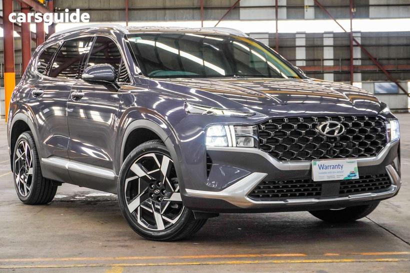 Grey 2022 Hyundai Santa FE Wagon Elite Crdi (Awd)