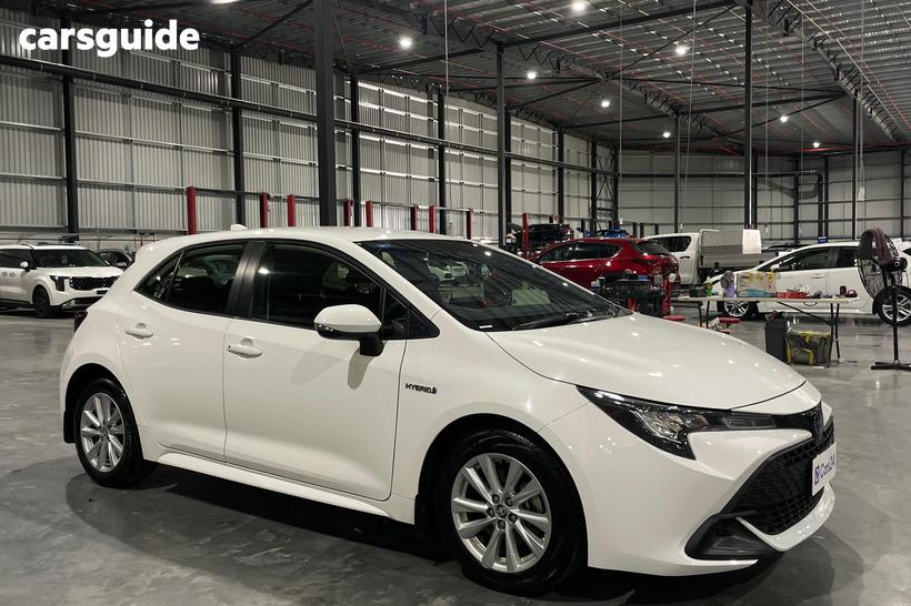 White 2023 Toyota Corolla Hatchback Ascent Sport Hybrid