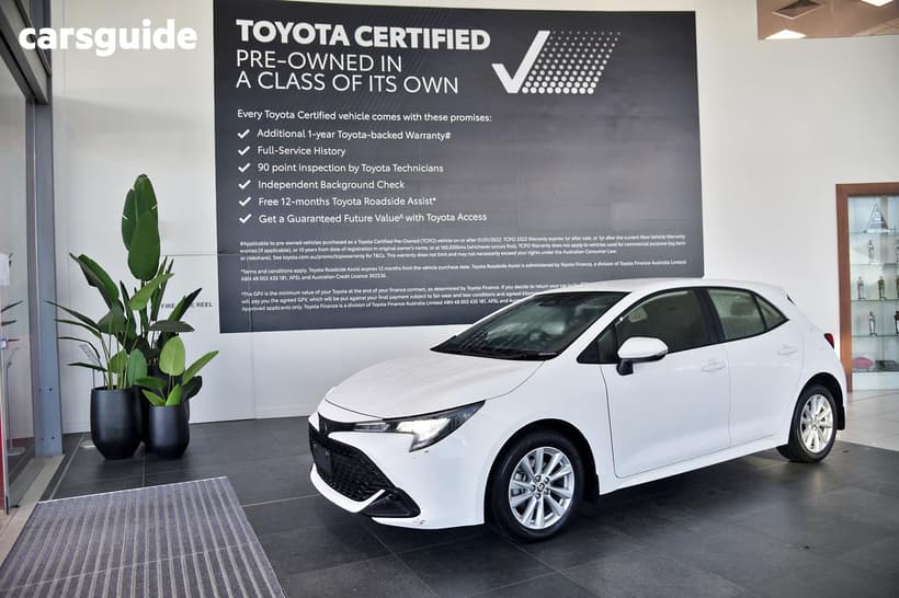 White 2024 Toyota Corolla Hatchback Ascent Sport