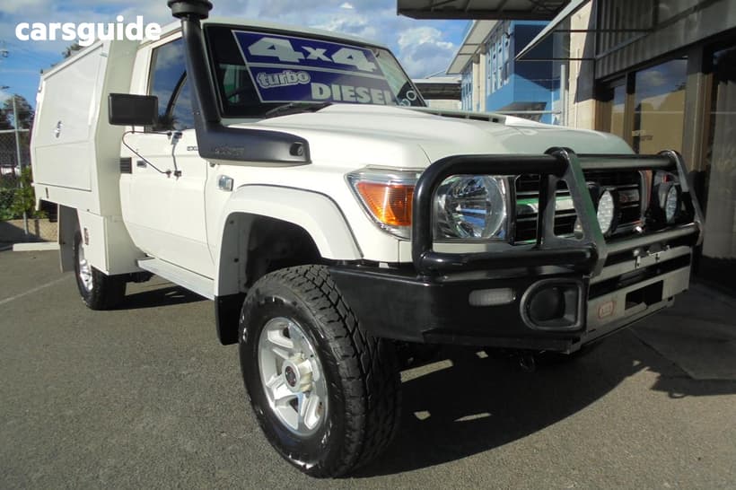 White 2022 Toyota Landcruiser Cab Chassis Gxl
