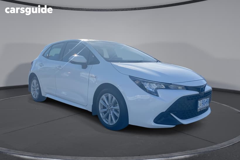 White 2023 Toyota Corolla Hatchback Ascent Sport