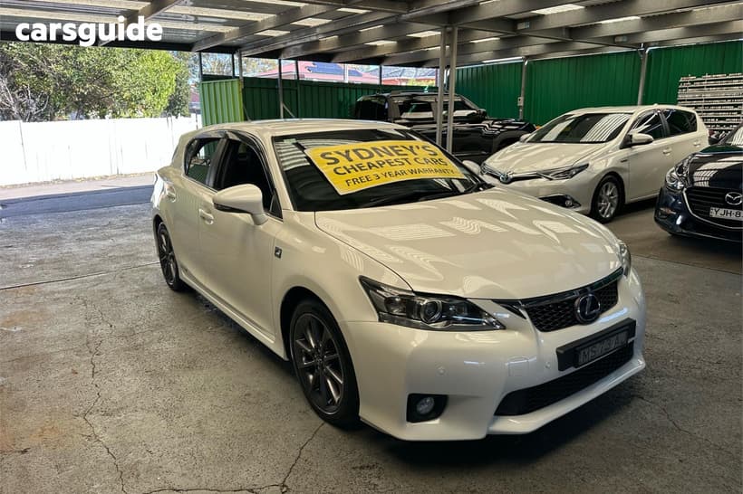 White 2012 Lexus CT200H Hatchback F Sport