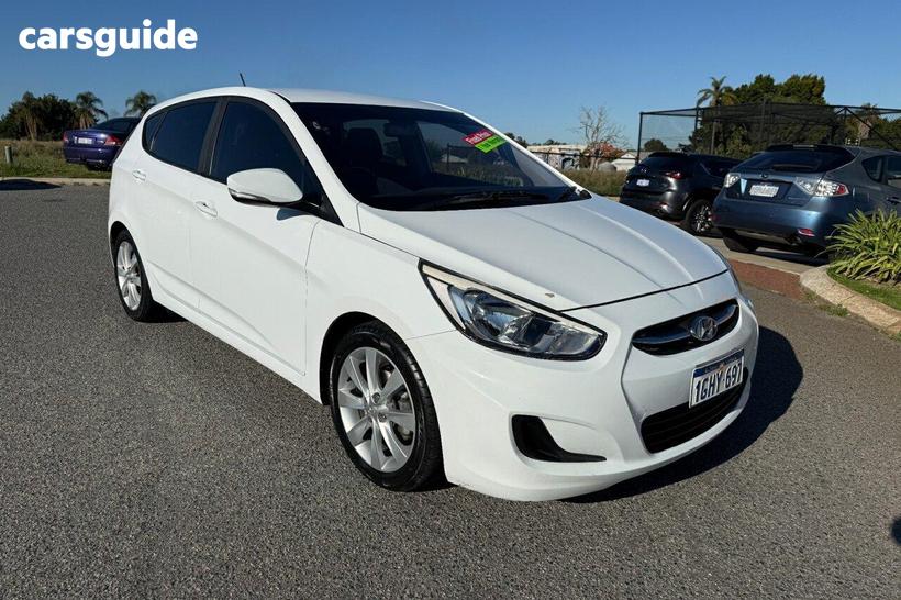 White 2017 Hyundai Accent Hatchback Sport