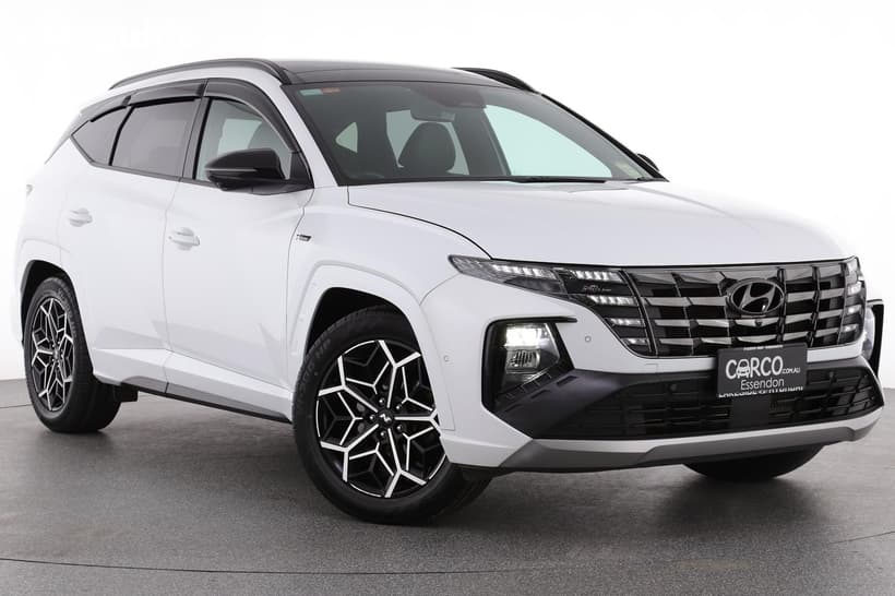White 2022 Hyundai Tucson Wagon Highlander (Awd)