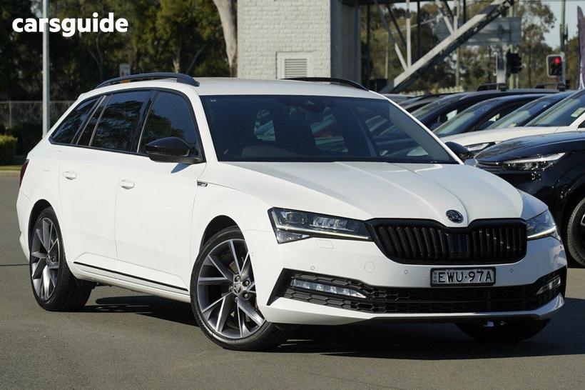 White 2021 Skoda Superb Wagon Sportline (4X4)